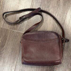 Vintage Coach Brown Saddle Bag Leather